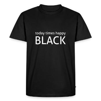 today times happy black - Men's Premium Organic T-Shirt - black - Front - Nico (187cm)