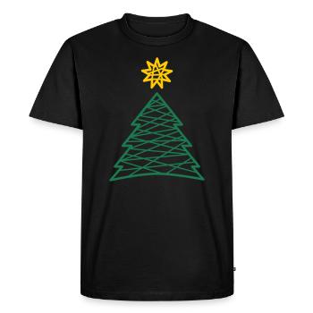 Arbre de Noël Étoile De Noël Père Noël Oh Arbre de Noël - T-shirt Premium bio Homme - noir - Devant - Nico (187cm)