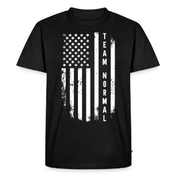 Team Normal - Men's Premium Organic T-Shirt - black - Front - Nico (187cm)
