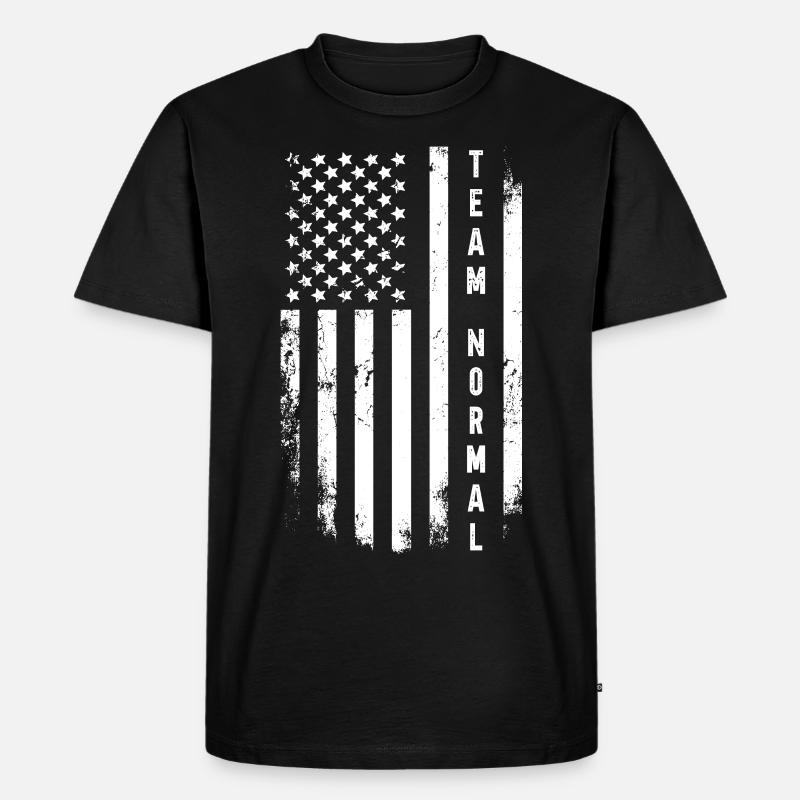 Team Normal - Männer Premium Bio T-Shirt - Schwarz