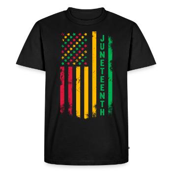 Juneteenth - Men's Premium Organic T-Shirt - black - Front - Nico (187cm)
