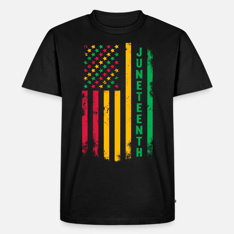 Juneteenth - Männer Premium Bio T-Shirt - Schwarz