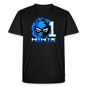 Children 1st Birthday Boy 1 Year Old Ninja - Men's Premium Organic T-Shirt - black - Front - Nico (187cm)