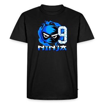 Children 9th Birthday Boy 9 years old Ninja - Men's Premium Organic T-Shirt - black - Front - Nico (187cm)