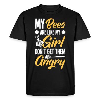 Beekeepers Bees Honey bees Beekeeping - Men's Premium Organic T-Shirt - black - Front - Nico (187cm)
