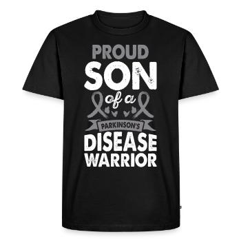 Fils de la maladie de Parkinson Conscience guerrière - T-shirt Premium bio Homme - noir - Devant - Nico (187cm)