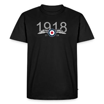 1918RAF/1802 - T-shirt Premium bio Homme - noir - Devant - Nico (187cm)