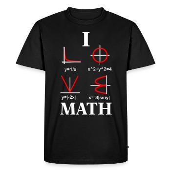 I Love Math - Men's Premium Organic T-Shirt - black - Front - Nico (187cm)