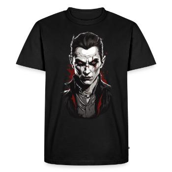 Vampire Night Sanglant Halloween Horreur Illustration - T-shirt Premium bio Homme - noir - Devant - Nico (187cm)