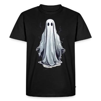 Fantôme d’Halloween Fantôme d’octobre effrayant - T-shirt Premium bio Homme - noir - Devant - Nico (187cm)