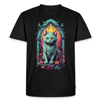 Démons occultes chat Halloween chats design - T-shirt Premium bio Homme - noir - Devant - Nico (187cm)