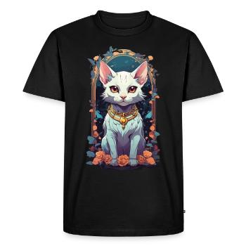Conception esthétique de chat gothique mignon - T-shirt Premium bio Homme - noir - Devant - Nico (187cm)