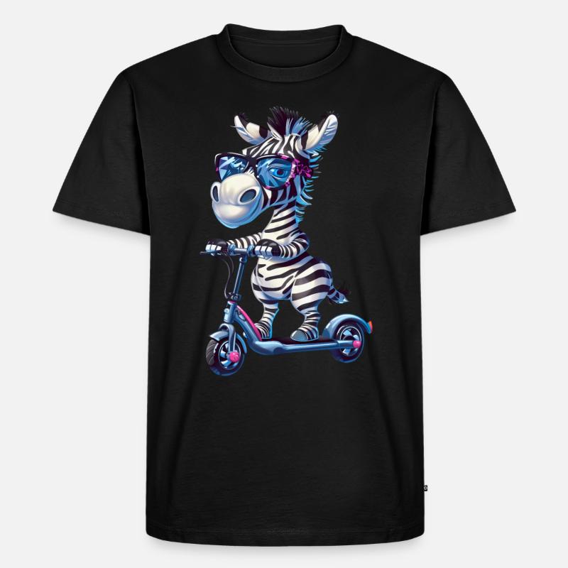 Zebra Roller - Männer Premium Bio T-Shirt - Schwarz