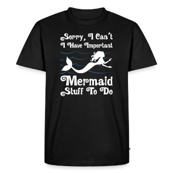 Stuff To Do Mermaid - Men's Premium Organic T-Shirt - black - Front - Nico (187cm)