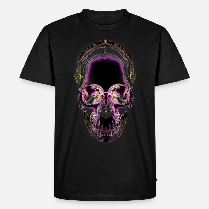 Totenkopf - Männer Premium Bio T-Shirt - Schwarz