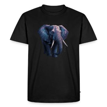 Eléphant d’Afrique - T-shirt Premium bio Homme - noir - Devant - Nico (187cm)