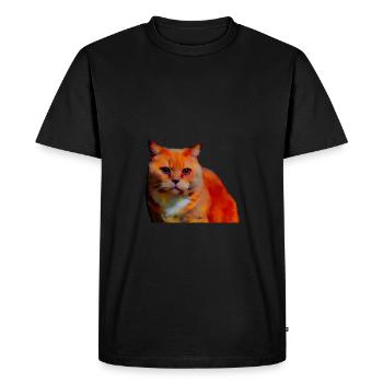 British shorthair chat chaton mignon - T-shirt Premium bio Homme - noir - Devant - Nico (187cm)