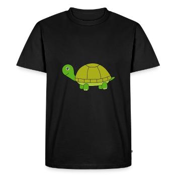 Tortue - T-shirt Premium bio Homme - noir - Devant - Nico (187cm)