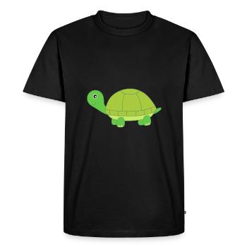 Tortue Tortues Tortue - T-shirt Premium bio Homme - noir - Devant - Nico (187cm)