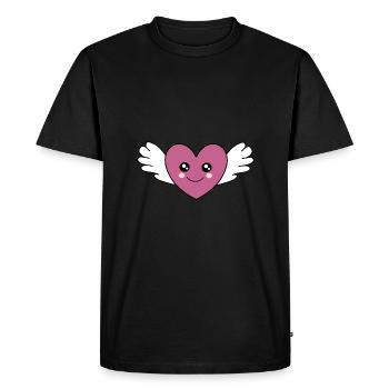 Kawaii Chibi Kawaii Coeur Kawaii Manga - T-shirt Premium bio Homme - noir - Devant - Nico (187cm)