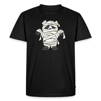 Cadeau d'halloween mignon et fantasmagorique avec une maman momie - T-shirt Premium bio Homme - noir - Devant - Nico (187cm)