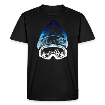 SKI Winter Sports Beanie - bleu Snow Edition *** - T-shirt Premium bio Homme - noir - Devant - Nico (187cm)