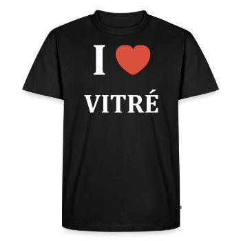 i love Vitré - T-shirt Premium bio Homme - noir - Devant - Nico (187cm)