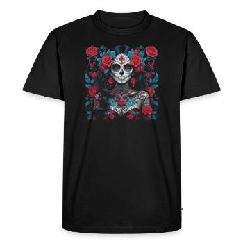 La muerte femme gothique. - T-shirt Premium bio Homme - noir - Devant - Nico (187cm)