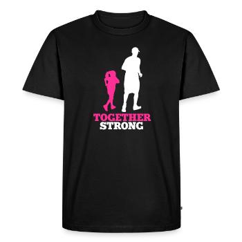Équipe de jogging sport père fille - T-shirt Premium bio Homme - noir - Devant - Nico (187cm)