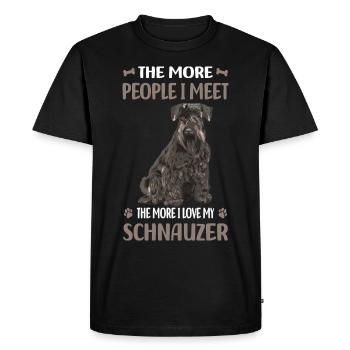 Race de chien Schnauzer - T-shirt Premium bio Homme - noir - Devant - Nico (187cm)