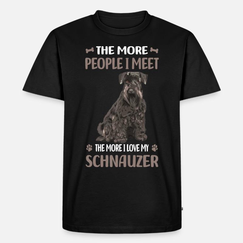 Schnauzer Hunderasse - Männer Premium Bio T-Shirt - Schwarz