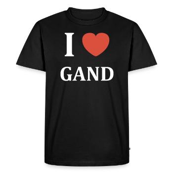 i love Gand - T-shirt Premium bio Homme - noir - Devant - Nico (187cm)
