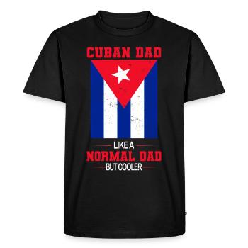 Cuba Fête des pères Cubains - T-shirt Premium bio Homme - noir - Devant - Nico (187cm)