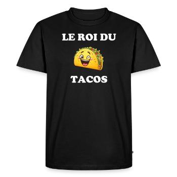 Le roi du tacos - T-shirt Premium bio Homme - noir - Devant - Nico (187cm)