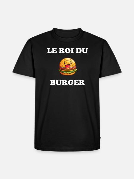 Le roi du burger - T-shirt Premium bio Homme - noir