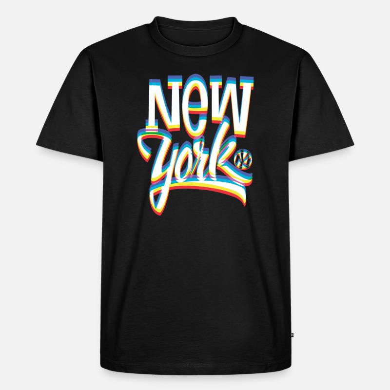 New York unscharf! - Männer Premium Bio T-Shirt - Schwarz