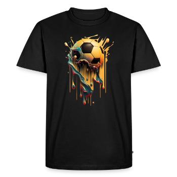 Fondre le football - T-shirt Premium bio Homme - noir - Devant - Nico (187cm)