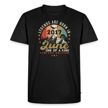 Juin 2017 Anniversaire Juni 2017 Juni - T-shirt Premium bio Homme - noir - Devant - Nico (187cm)