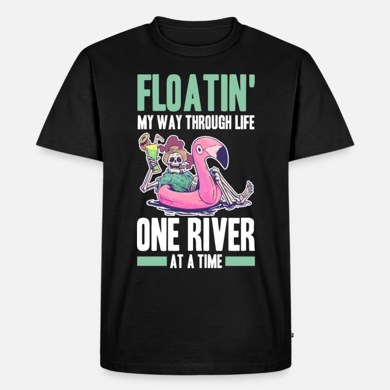 Rafting - Männer Premium Bio T-Shirt - Schwarz