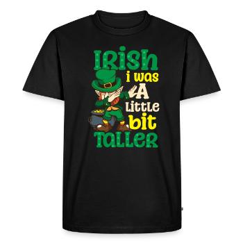 Drôle de St Patricks Day Iris était plus grande - T-shirt Premium bio Homme - noir - Devant - Nico (187cm)
