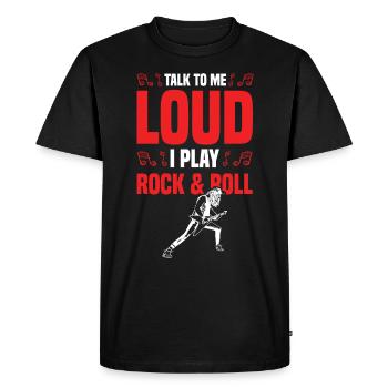 Rock n roll bruyant - T-shirt Premium bio Homme - noir - Devant - Nico (187cm)
