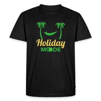 Hamac de mode de vacances sous les palmiers - T-shirt Premium bio Homme - noir - Devant - Nico (187cm)