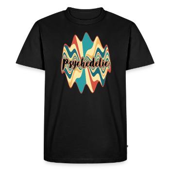 Psychedelic - Men's Premium Organic T-Shirt - black - Front - Nico (187cm)
