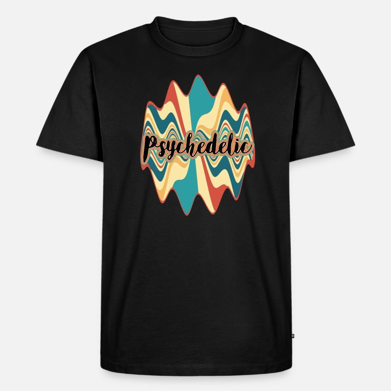 Psychedelic - Männer Premium Bio T-Shirt - Schwarz