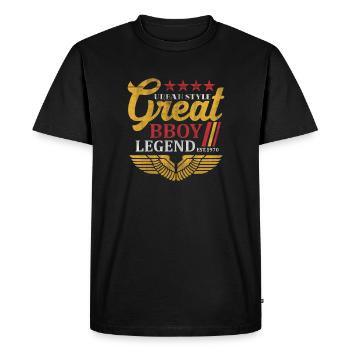 Urban Style Great Bboy Legend - Men's Premium Organic T-Shirt - black - Front - Nico (187cm)