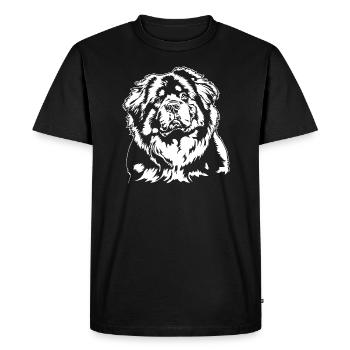 Do Khyi Tibetan Mastiff Portrait Dogs Wilsigns - Men's Premium Organic T-Shirt - black - Front - Nico (187cm)