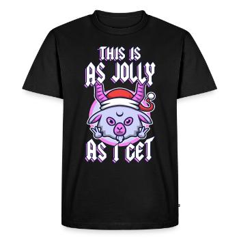 This Is As Jolly As I Get - Men's Premium Organic T-Shirt - black - Front - Nico (187cm)