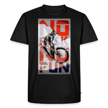MTB - Men's Premium Organic T-Shirt - black - Front - Nico (187cm)