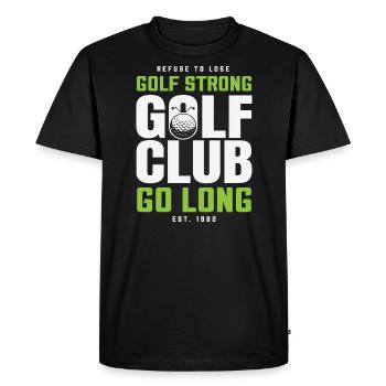 Golf 03 - Men's Premium Organic T-Shirt - black - Front - Nico (187cm)
