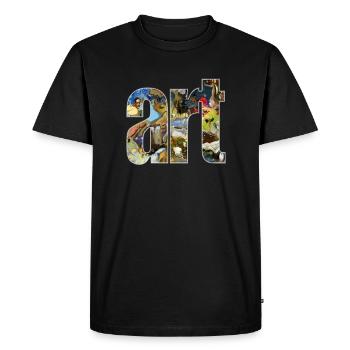 Kind - Men's Premium Organic T-Shirt - black - Front - Nico (187cm)
